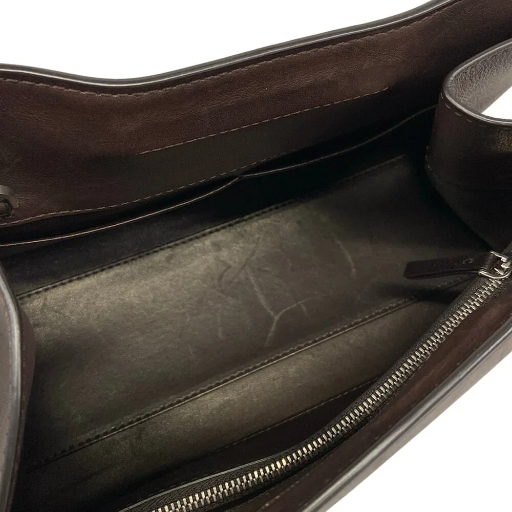 The Row Peggy Clutch Bag W1774 L72 CHESTNUT ANS (Dark Brown) - Picture 10 of 16